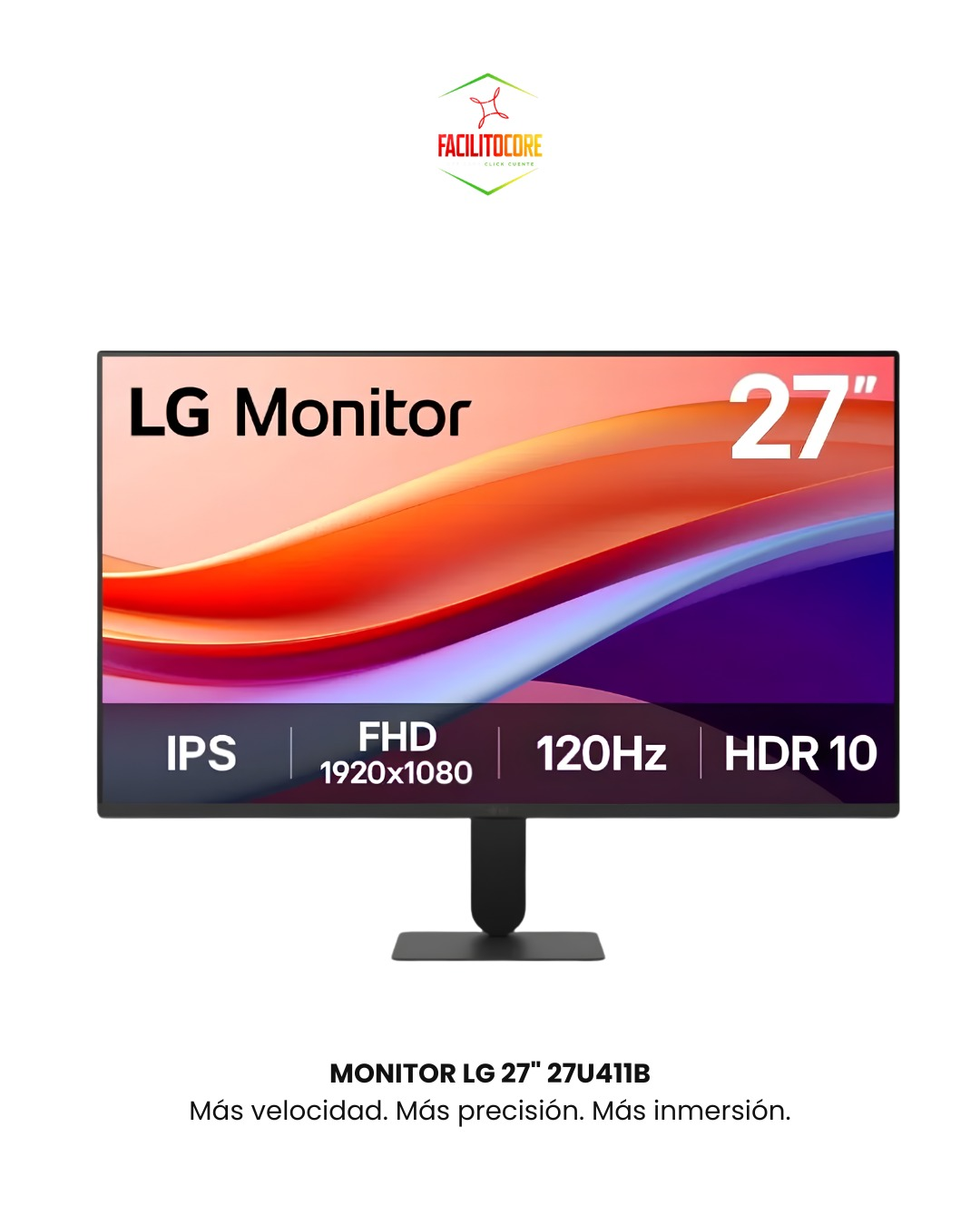 MONITOR LG 27" | IPS | FHD | 120Hz | HDR10