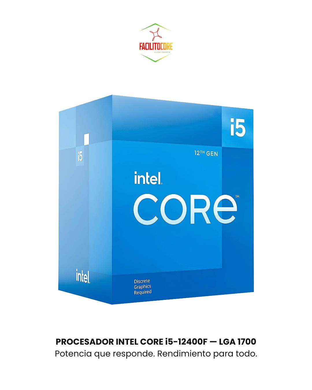 PROCESADOR INTEL CORE i5-12400F — LGA 1700